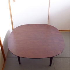 こたつテーブル　90×90cm　ウォールナット　国産　ミッドセン...