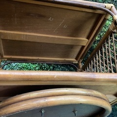 家具 ラタン回転棚の画像