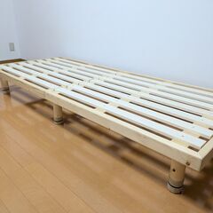 【写真差替・値下げ】すのこベッド【ショートセミシングル】