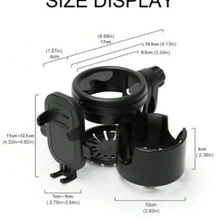 ドリンクホルダー ベビーカー スマホ対応 自転車の画像