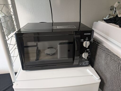アイリスオーヤマ 電子レンジ 17L ターンテーブル 単機能 出力3段階 【東日本/50Hz】 ブラック PMB-T176-5