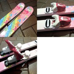 KAZAMA 146cm ジュニアスキー SPAX J ROCKER ルックビンディング付き板 ポールセット カザマ 札幌市 新道東店の画像