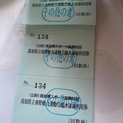 春野総合運動公園水泳場利用券(冷水)8回分の画像