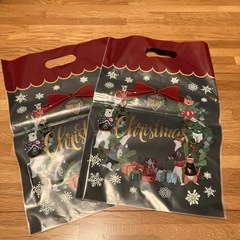 自宅保管未使用　クリスマスラッピングバッグ2枚
