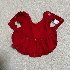 ペット服　古着　S 赤　ワンピースの画像
