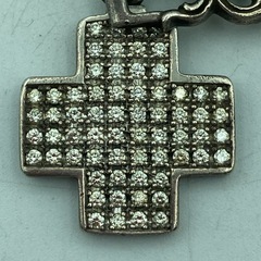 P928607A CHROMEHEARTS クロムハーツ ネックレストップ 3トリンケッツ ダイヤ 925 シルバー 36g ジュエリー アクセサリー ネックレス 中古品の画像
