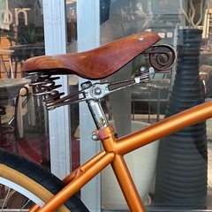 schwinn ビーチクルーザー 革サドル スプリンガーフォーク 自転車 アメリカン レトロの画像
