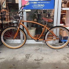 schwinn ビーチクルーザー 革サドル スプリンガーフォーク 自転車 アメリカン レトロの画像