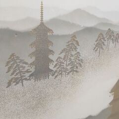 “ついたて”の骨とう品【古民家・隠れ家応援シリーズ】衝立　和風伝統襖画  画衝立　１台限定の画像