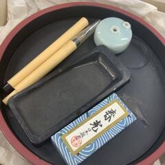 書道用具セット　春光　硯箱　アンティーク　箱入りの画像