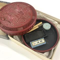 書道用具セット　春光　硯箱　アンティーク　箱入り
