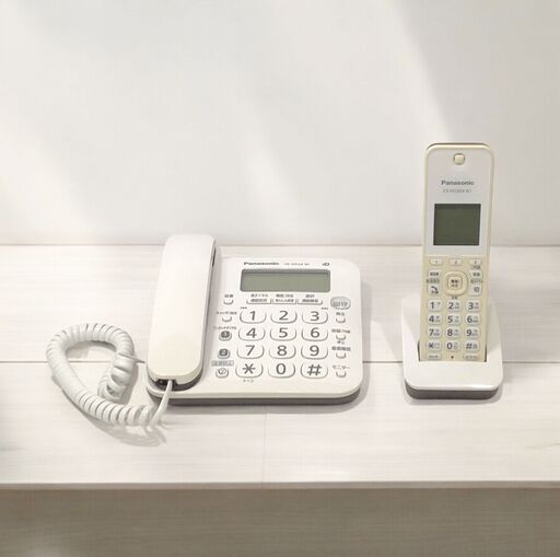 24Y747 ジ1 Panasonic パナソニック コードレス電話機 VE-GD24DL 子機1台付 ホワイト 中古品