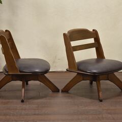≪zyt1694ジ≫ [2脚セット] 回転チェア ロータイプ/ミドルタイプ ② 平田椅子製作所製造？ リビングチェア/ダイニングチェア 中古家具/宮城県仙台市 61014-11の画像