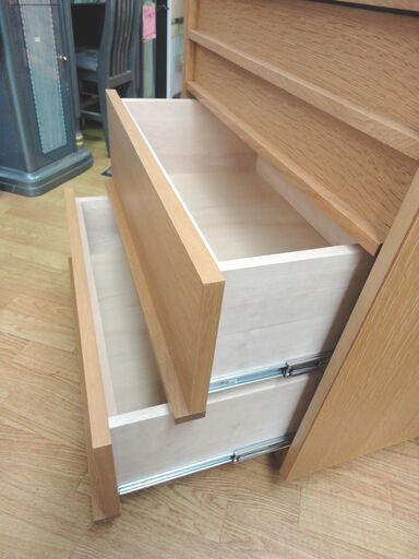 5段 チェスト 幅70.5×高80.5㎝ 天然木 リビングチェスト 引き出し5杯 衣類収納 タンス 西岡店