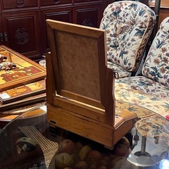 ハンドペイント 卓上ミラー ミラー 鏡 ドレッサー 鏡台 ジュエリーケース カントリー クラシック 収納の画像
