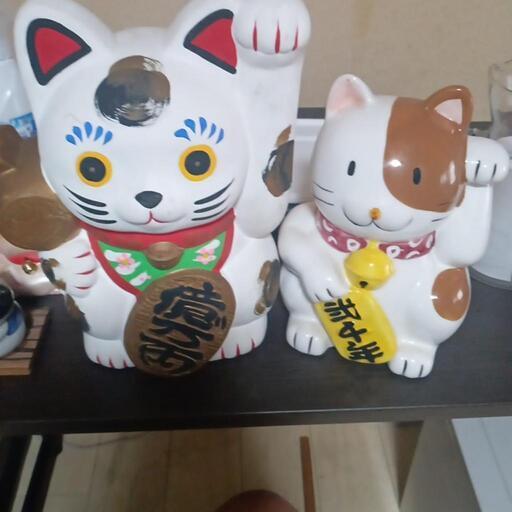招き猫と招き犬2つセット