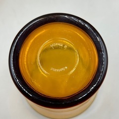 k1102615 デュラレックス アンバーグラス4個セット 4客セット ビンテージ レトロ 透明 オレンジ スペイン製 中古 現状品の画像
