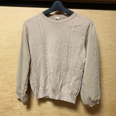 ベージュカットセーター