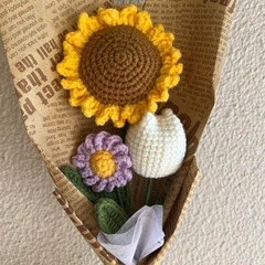 VietnamHandmade 手作りあみぐるみ ひよこ型の花