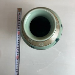t11026010 松月 花瓶 陶器 日本画 和風 花器 デザイン 手作り 陶芸 インテリア 伝統工芸 アート作品 現状品 中古品の画像