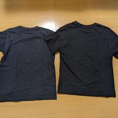 UNIQLO＆GU  キッズ　ブラック　半袖Tシャツ　2枚セットの画像