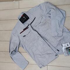 新品未使用 作業着上着 ストレッチブルゾン シルバーグレー