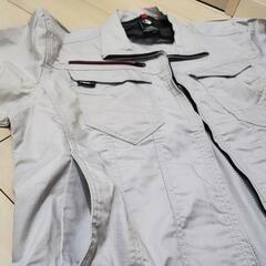新品未使用 作業着上着 ストレッチブルゾン シルバーグレーの画像