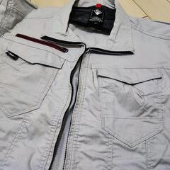 新品未使用 作業着上着 ストレッチブルゾン シルバーグレーの画像