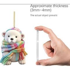 ストールしろくま/大きめアクリルキーホルダー（新品）の画像