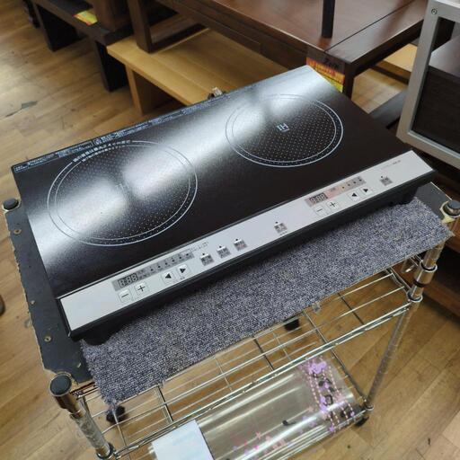 J224 ★パン・パシフィック★2口IH調理器★PPIT-2IH-BK★2022年製