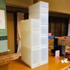 無印良品 ポリプロピレン収納ストッカー ２点セットの画像
