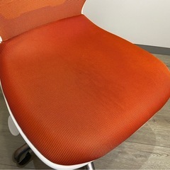 関家具 デスクチェア オレンジ オフィスチェア 中古品の画像