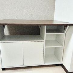 【収納棚】【バタフライワゴン】【省スペース大容量収納】