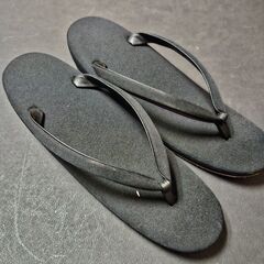 和装　葬式用　草履　黒の画像