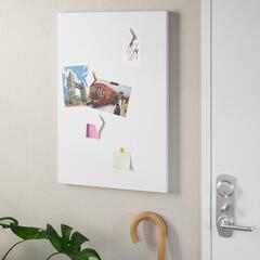 イケア IKEA メモボード ホワイトボード スチール板 スヴェンソース ファイルボックス マグネットピン プリントホルダー付き の画像
