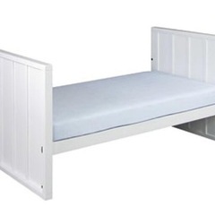 ブーリ バイロン　コット　3in1 ホワイト スプリング入りマットレスの画像