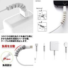 ケーブル保護カバー 5個セット（新品） グレー の画像