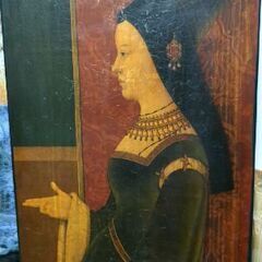 かなり古い板絵　印刷物の画像