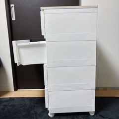 【匿名配送】ニトリ 4段チェスト NTHP CH9080 WH ホワイト 白 定価7,990円】ニトリ4段チェストホワイト (KD) 谷山の収納家具