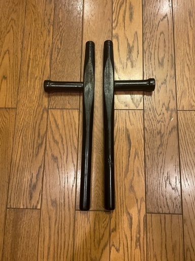 木製トンファー左右1組　黒