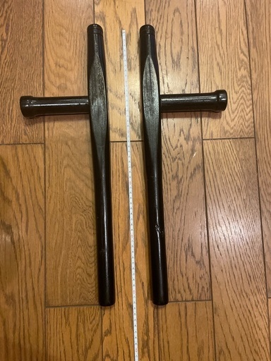 木製トンファー左右1組　黒