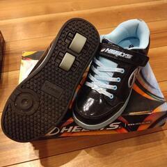 ローラーシューズ　HEELYS　水色　24センチ　ローラースケート