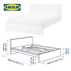 IKEA ダブルベッドフレーム