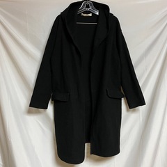 sur les nuages フード付きニットロングコート 長袖...