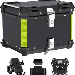80L バイク用リアボックス アルミ製品 バイクケース 手袋付き バックレスト付 トップケースの画像