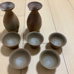 値下げ！京都駅周辺【引き取り限定】備前焼　一陽窯　徳利お猪口セッ...