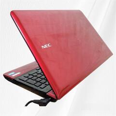 【赤色ノートPC】11月分① NEC 高スペック ノートPC Corei7 メモリ8GB SSD256GB Win11サクサク動作の画像