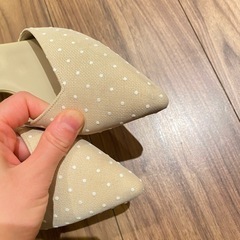 Le Talon 日本製ポインテッドリボンセパレートフラットの画像