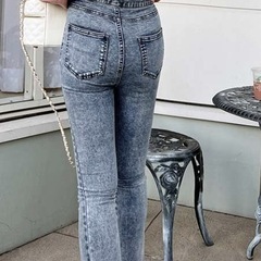 新品 シェリーミー ストレッチフレアデニム Mサイズの画像