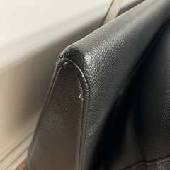 ニトリ　本革　ソファ　中古　2P ブラック　黒の画像